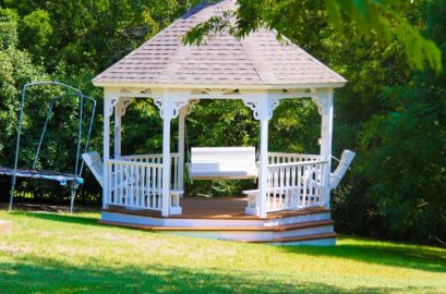 backyard white pavilion, Gazebo